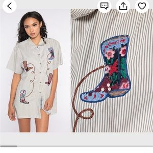 Vintage Embroidered Western Shirt